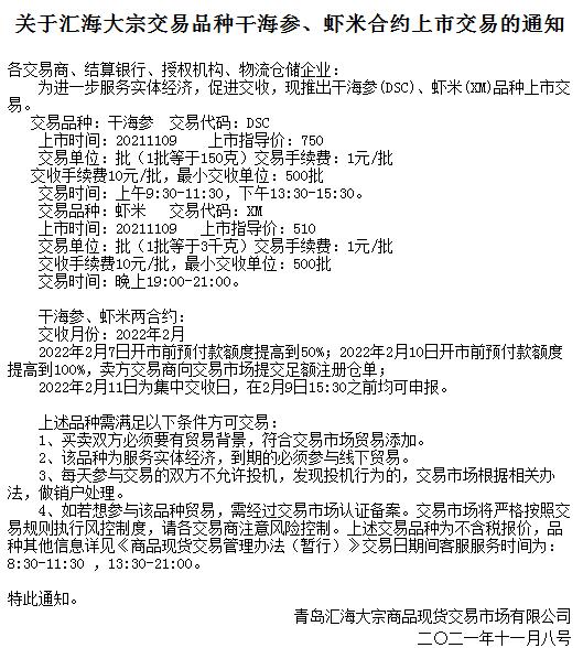 华夏黔农农产品市场2021.11.15:新品种上市公告